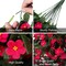 2 PCS Artificial Faux Hanging Plants Flowers for Outdoor Outside Spring Decoration(Hotpink)